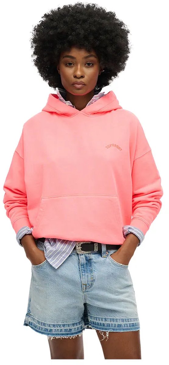 Superdry Essential Logo hoodie Dames Hoodies Koraal