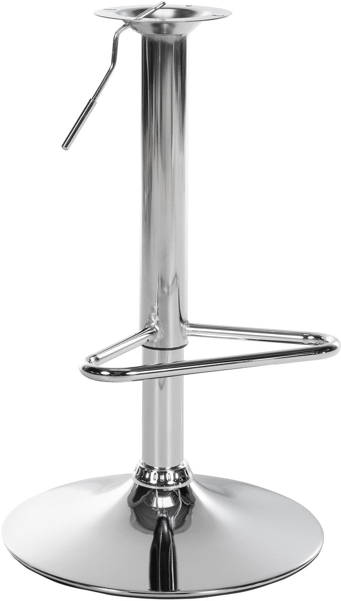 CLP Vervangend frame voor barkruk 10 x 10 cm gatenafstand, in hoogte verstelbaar, met voetsteun chroom