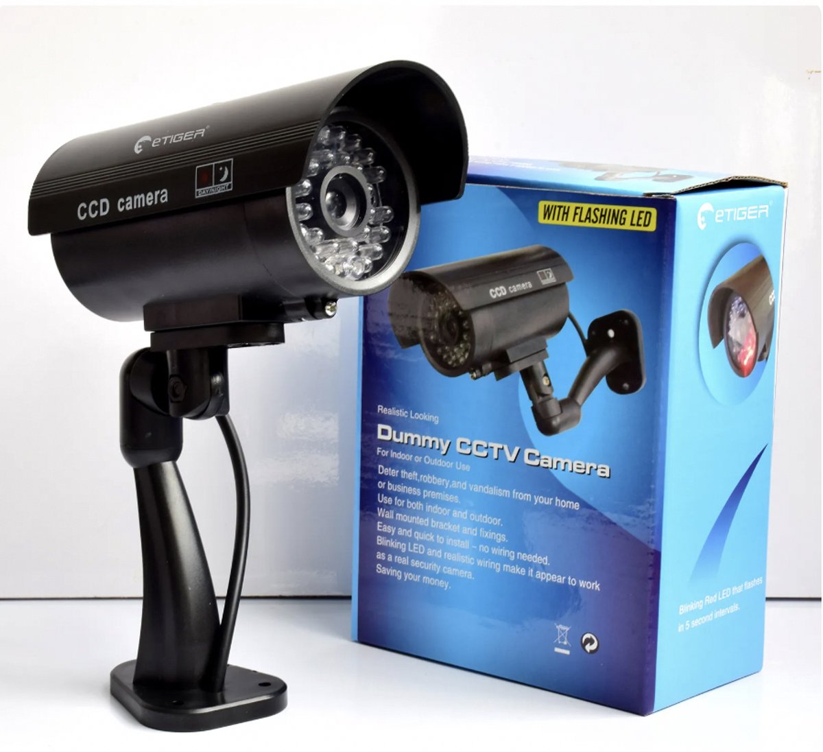 JZK 2 Dummy Fake Surveillance Beveiliging CCTV Dome Camera Met LED