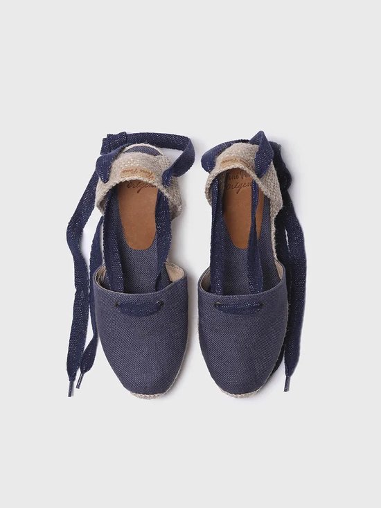 Espadrille met sleehak en linten | LISA-NT