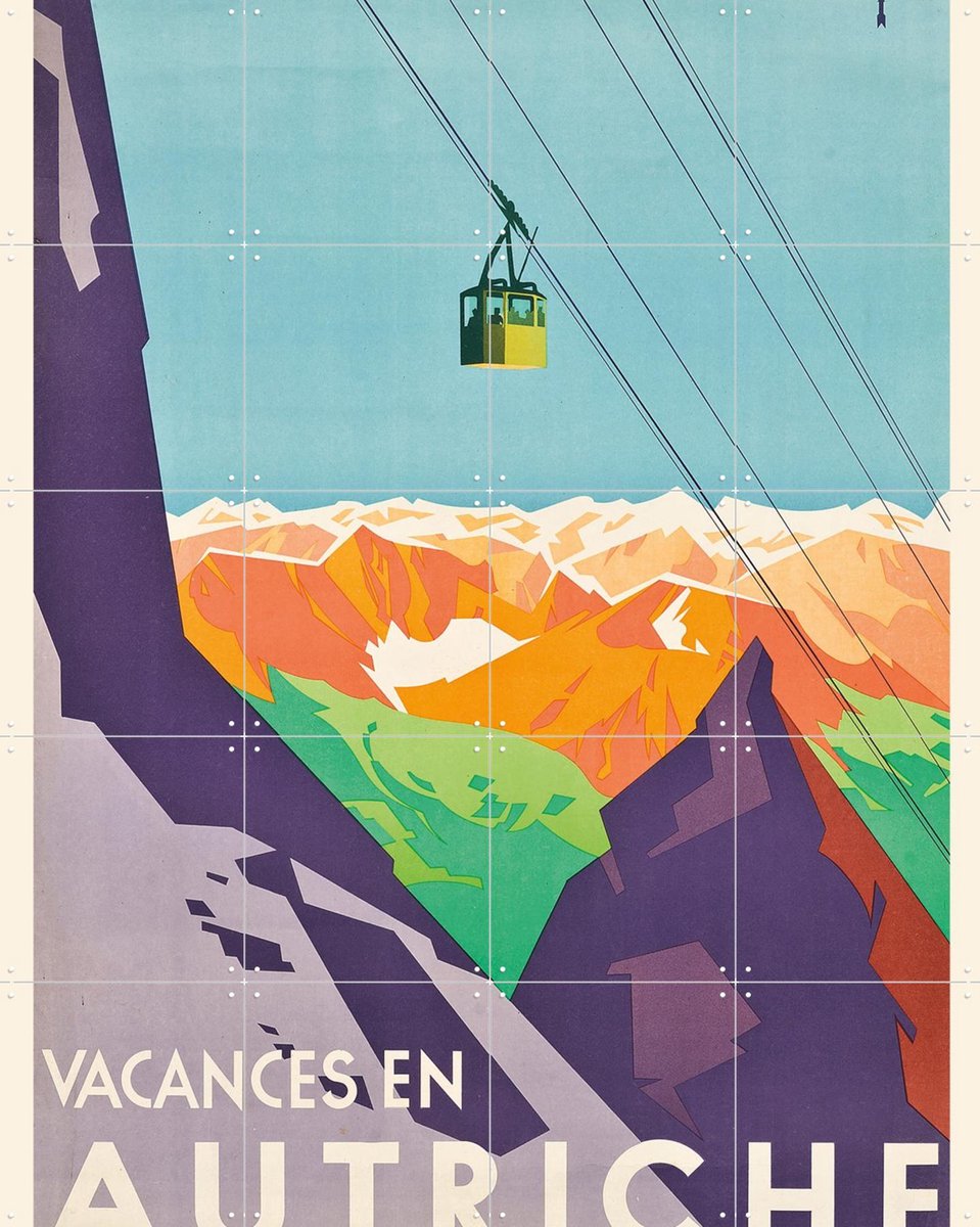 IXXI Austria Poster, Bridgeman Images - 80 x 100 cm - Gratis ophangtool - Grote wanddecoratie en posters - Grafisch Ontwerp, Illustraties, Vintage