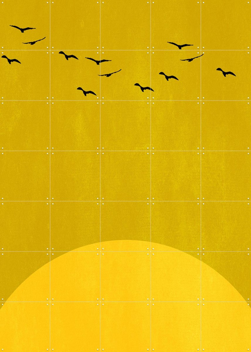 IXXI Sundance, Kubistika - 100 x 140 cm - Gratis ophangtool - Grote wanddecoratie en posters - Abstract, Minimalisme, Grafisch Ontwerp, Geometrische