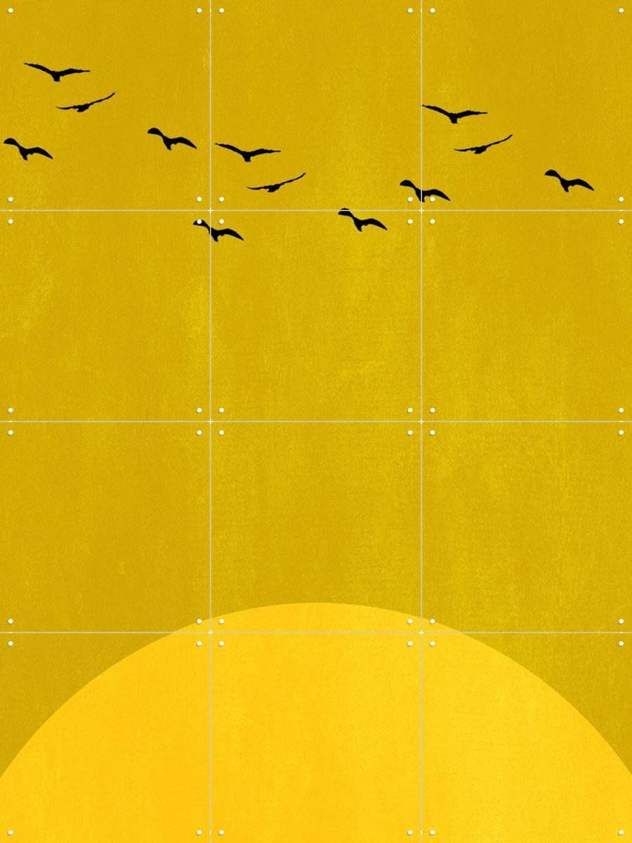 IXXI Sundance, Kubistika - 60 x 80 cm - Gratis ophangtool - Grote wanddecoratie en posters - Abstract, Minimalisme, Grafisch Ontwerp, Geometrische