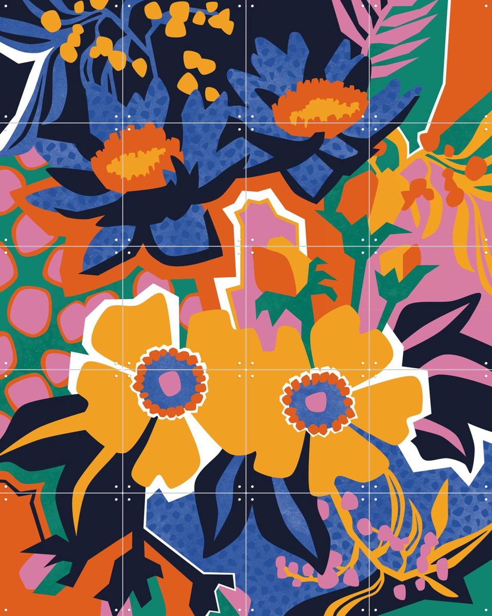 IXXI Getting Me Down, Megan Gallagher - 80 x 100 cm - Gratis ophangtool - Grote wanddecoratie en posters - Pop art, Speels, Kleurrijk, Grafisch