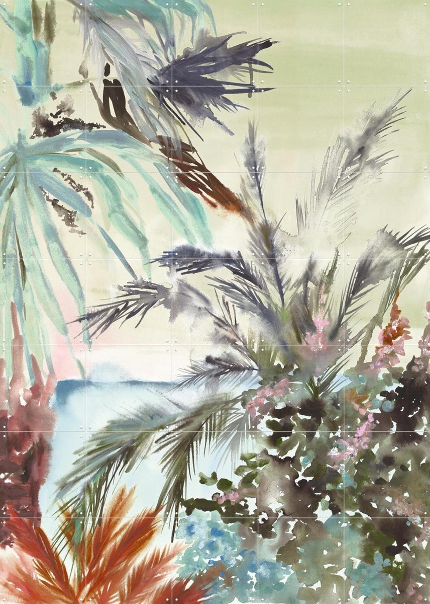 IXXI The Tropics, Victoria Verbaan - 100 x 140 cm - Gratis ophangtool - Grote wanddecoratie en posters - Impressionisme, Illustraties, Aquarel