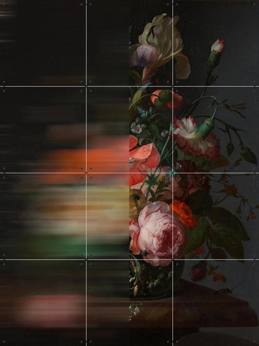 IXXI Bouquet Disrupted, The New Classics - 60 x 80 cm - Gratis ophangtool - Grote wanddecoratie en posters - Decoratieve kunsten, Naturalisme