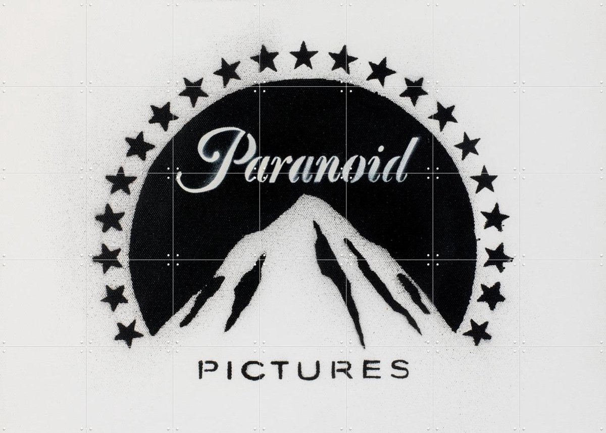 IXXI Paranoid Pictures, Banksy - 140 x 100 cm - Gratis ophangtool - Grote wanddecoratie en posters - Pop art, Illustraties, Street art, Grafisch