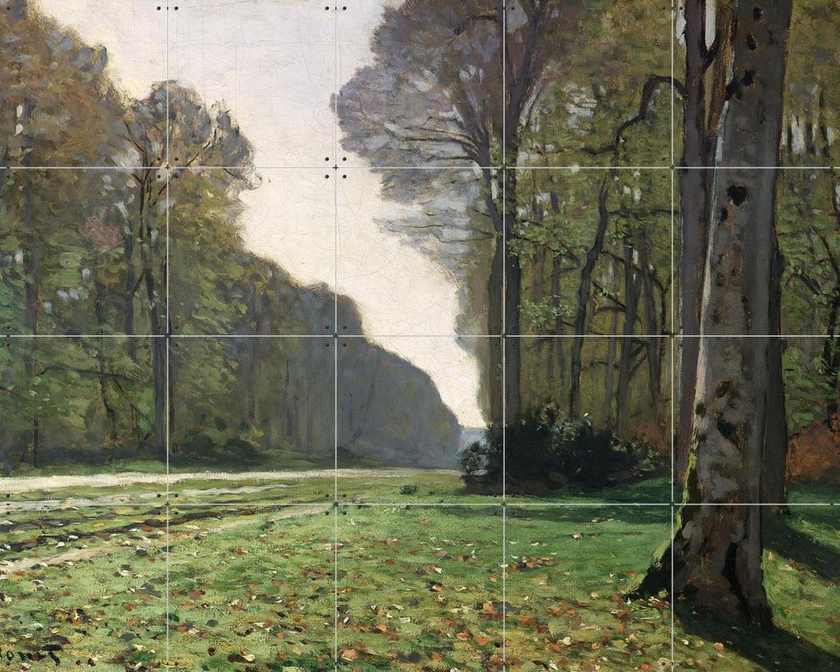IXXI The Road to Bas-Breau - Fontaintebleau, Claude Monet & Bridgeman Images - 100 x 80 cm - Gratis ophangtool - Grote wanddecoratie en posters -