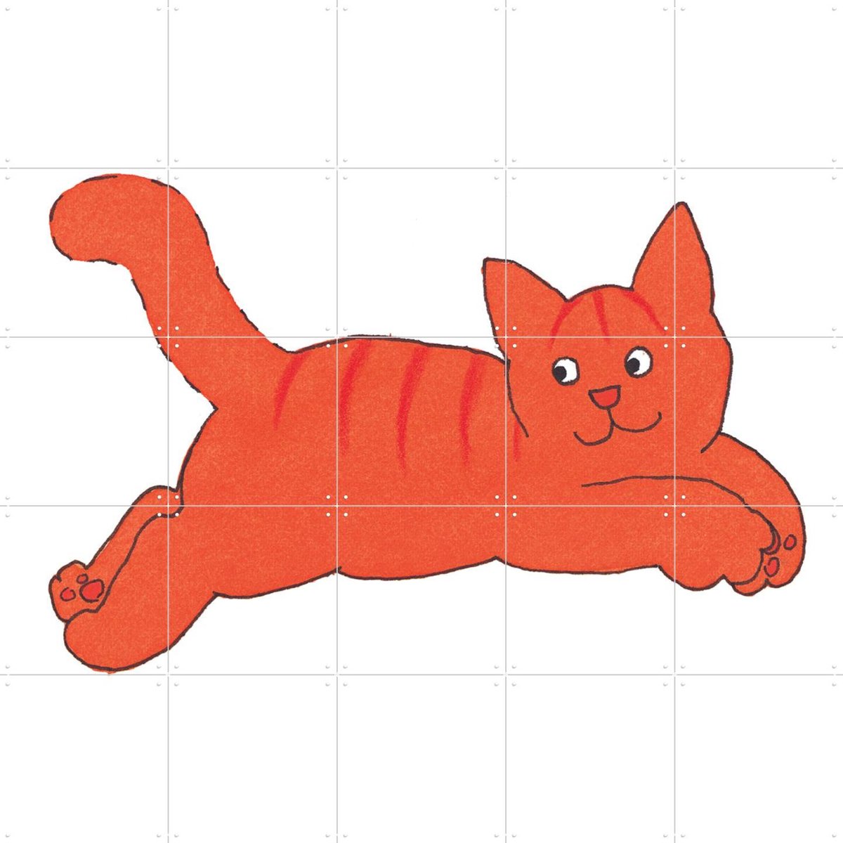 IXXI Dikkie Dik is Onderweg, Dikkie Dik - 100 x 100 cm - Gratis ophangtool - Grote wanddecoratie en posters - Illustraties, Cartoonesk, Speels