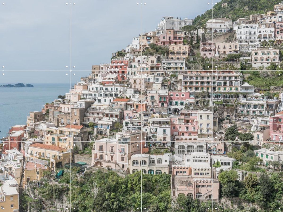 IXXI Amalfi Coast, Photolovers - 80 x 60 cm - Gratis ophangtool - Grote wanddecoratie en posters - Fotografie, Gang, Woonkamer, Zeelandschappen &