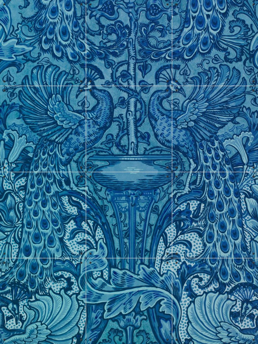 IXXI Plumes, Walter Crane & Victoria and Albert Museum - 60 x 80 cm - Gratis ophangtool - Grote wanddecoratie en posters - Vintage, Ornamenteel
