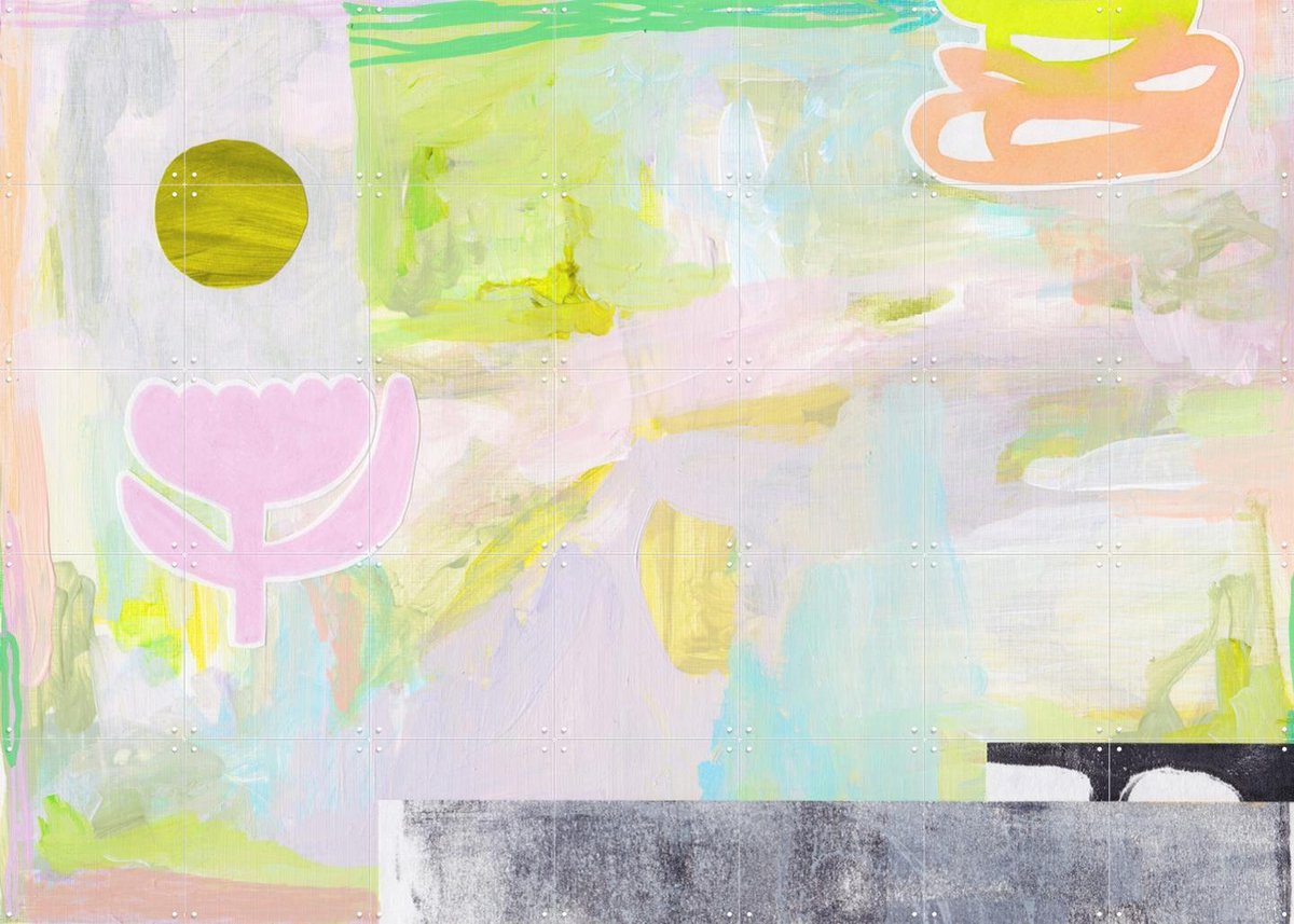 IXXI Serene Fantasy, Henriette Visscher - 140 x 100 cm - Gratis ophangtool - Grote wanddecoratie en posters - Gemengde Technieken, Abstract, Speels