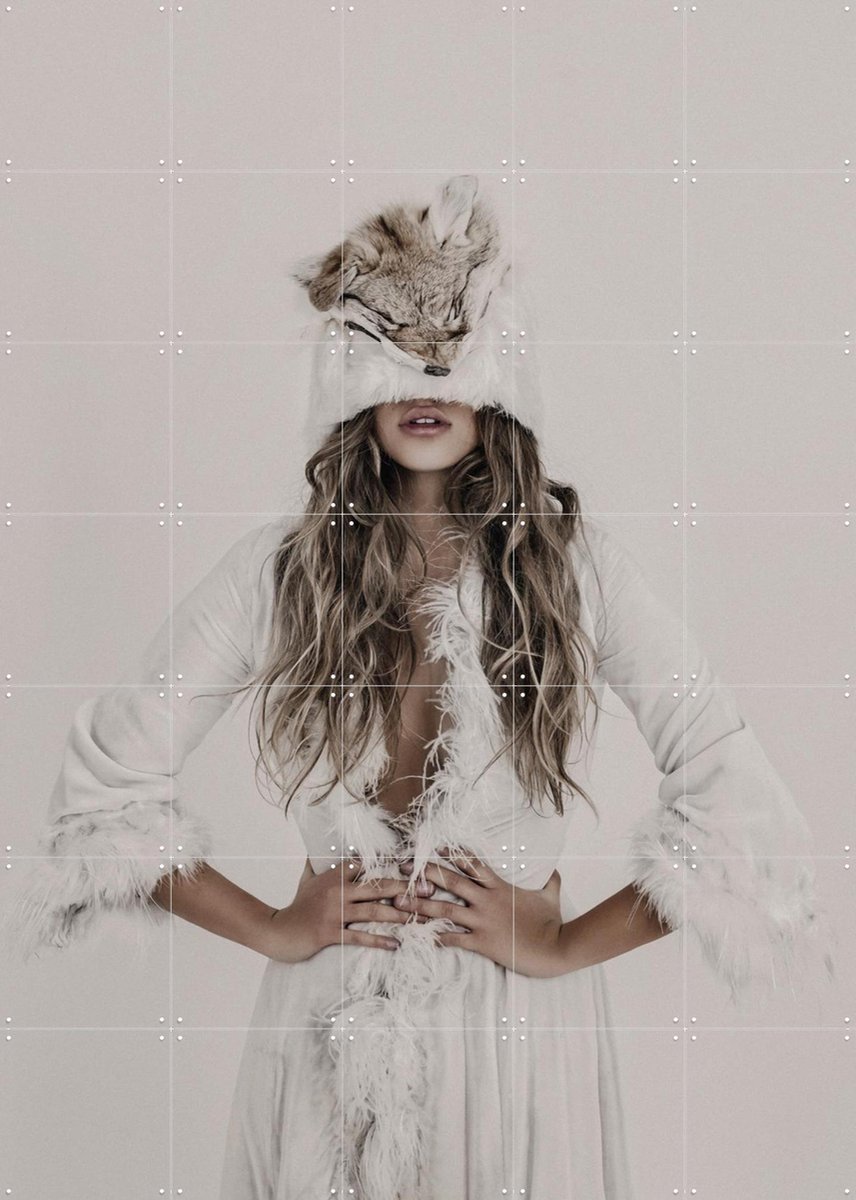 IXXI Fox, STUDIO HANNAH LEMHOLT - 100 x 140 cm - Gratis ophangtool - Grote wanddecoratie en posters - Fotografie, Slaapkamer, Woonkamer, Mode, Dieren