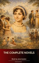 Boekomslag 'The Complete Novels' van Jane Austen, met een schilderij van vrouwen en mannen in 19e-eeuwse kledij, en paarden in een landschap.