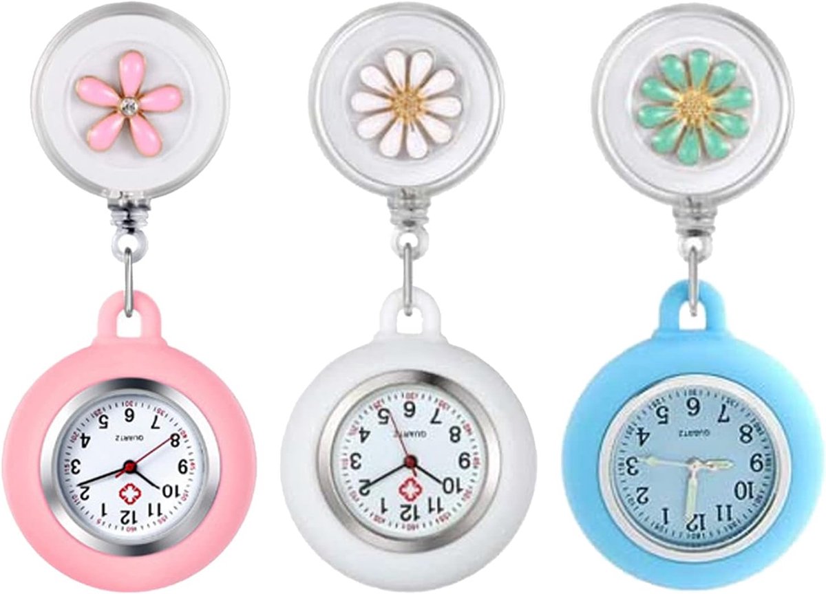 Verpleegsterhorloge met intrekbare clip voor arts en student