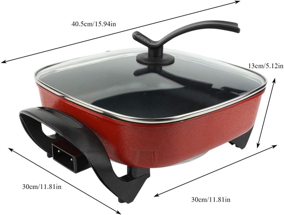 Multifunctionele Elektrische Pan 5L met Antiaanbaklaag - Slowcooker en Kooktoestel – foto 3