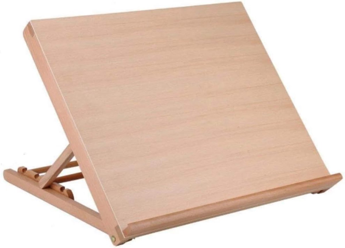 Tekentafel A2 - Schets Ezel - Schilderen Tekenen - Verstelbare Hoeken - 46.5x36cm - Houtkleur