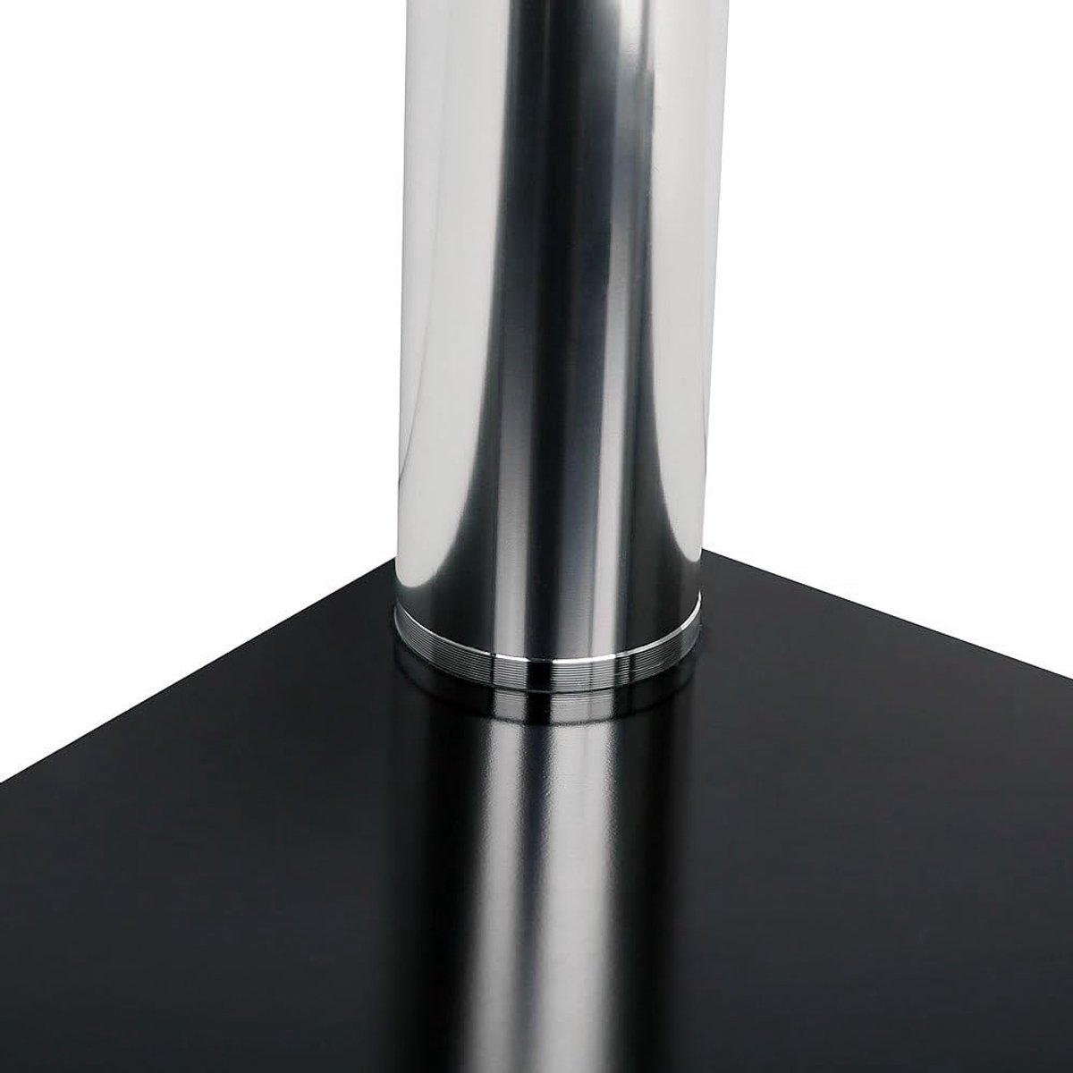 Gladde Glas TV Tafel 80 cm - Verhoging voor Monitor en TV - Zwart - Max 30 kg