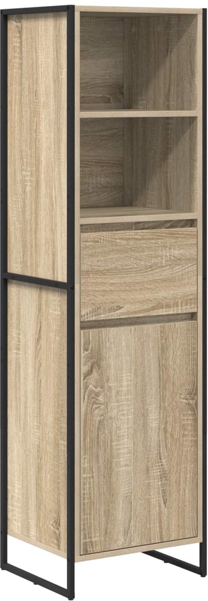 vidaXL Boekenkast - Sonoma - Eiken - 43 - x - 36 - x - 150.5 - cm - Bewerkt - hout Sonoma Eiken