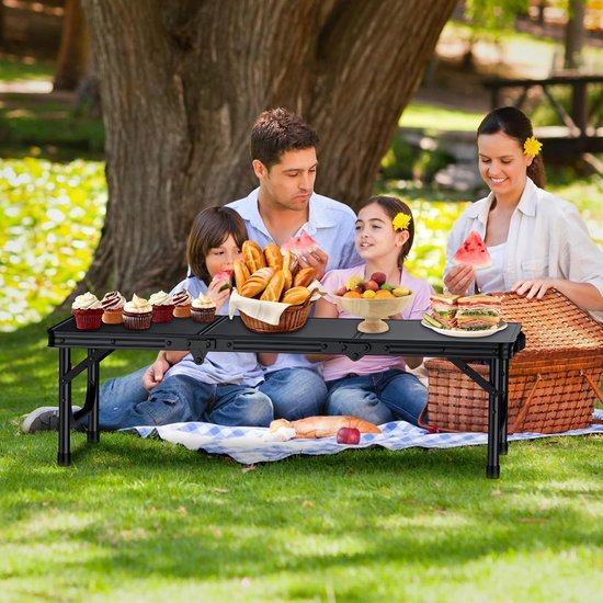 Lage Opvouwbare Picknicktafel voor Camping en Strand, Draagbaar met Draagtas — afbeelding 4