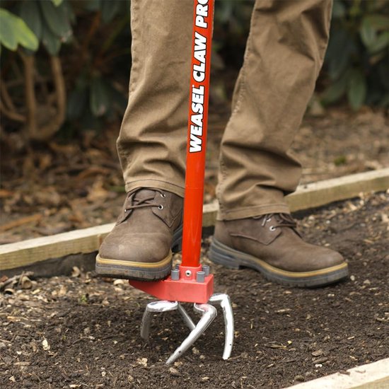 3-in-1 Tuingereedschap: Grondwoeler, Cultivator en Onkruidsteker met Zwarte Grip van Merkloos	 — afbeelding 4