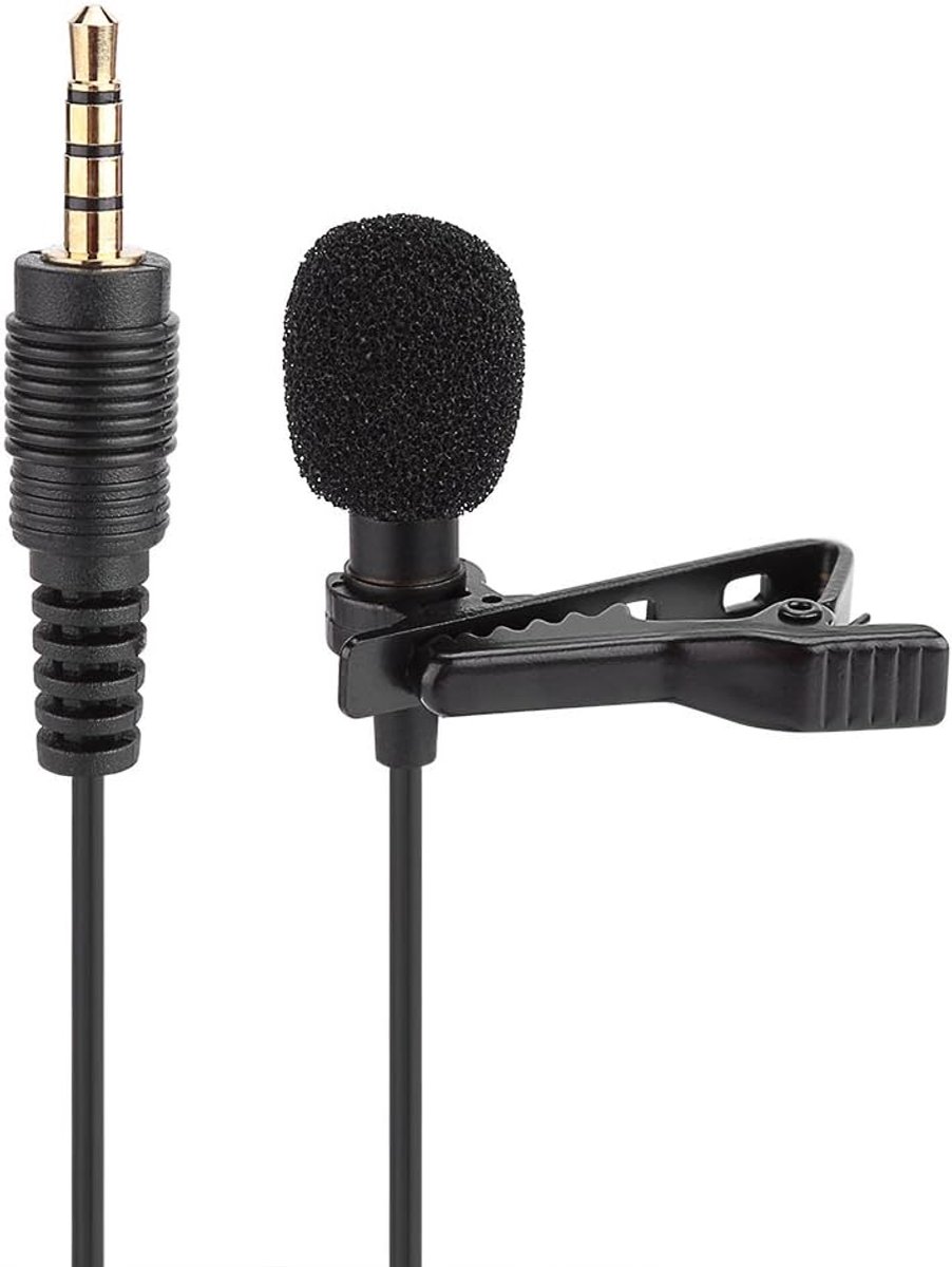 3,5 mm universele lapel microfoon met clip voor iOS en Android