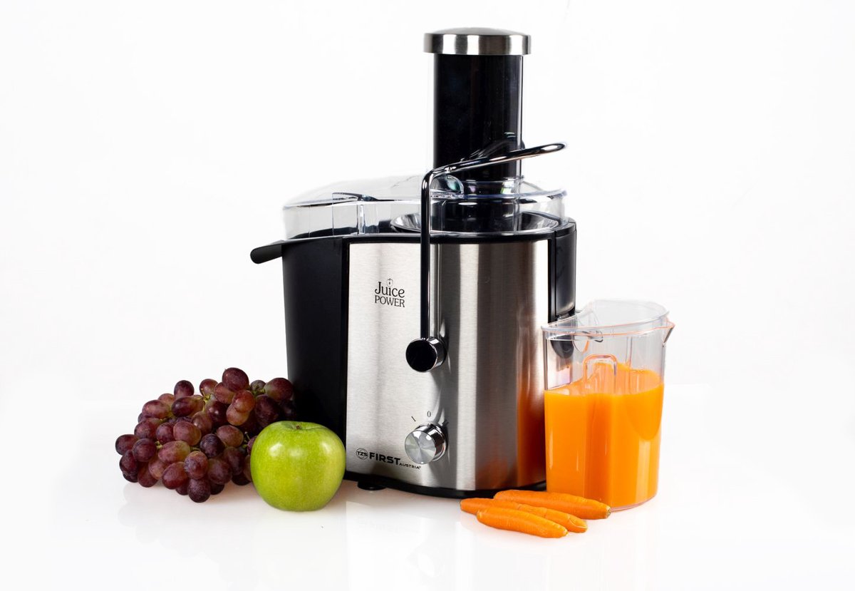 TZS First Austria 5206-2 Slowjuicer - Sapcentrifuge - 2 standen - RVS/Zwart