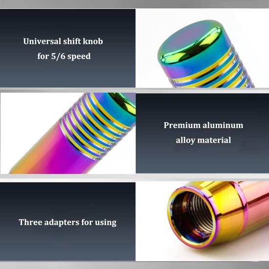 Universiële versnellingsknoop 8,5 cm - geschikt voor 5- en 6-versnellingsbakken - aluminium - inclusief 3 adapters — afbeelding 5