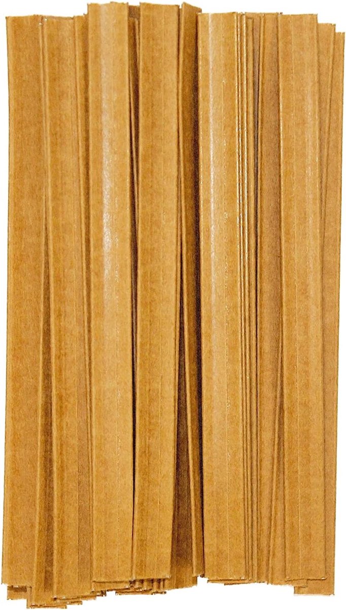 Closure Clips 150 x 8 mm - Pocket Clasps - Natuurlijk Bruin - Pack van 100