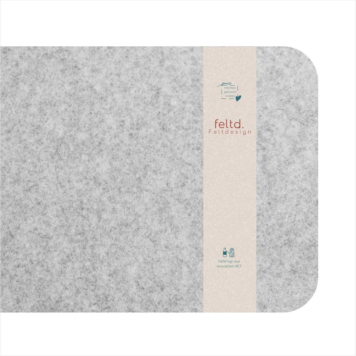 Vilt Placemat Set van 6 - 33 x 45 cm - Afgeronde Hoeken - Lime — cadeau in Wonen & Interieur - foto 3