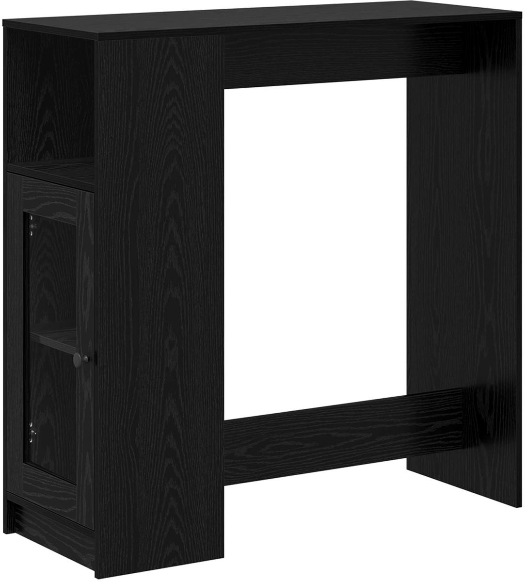 vidaXL Bartafel - 101 - x - 40 - x - 103,5 - cm - Bewerkt - hout - Zwart - Eiken Zwart eiken