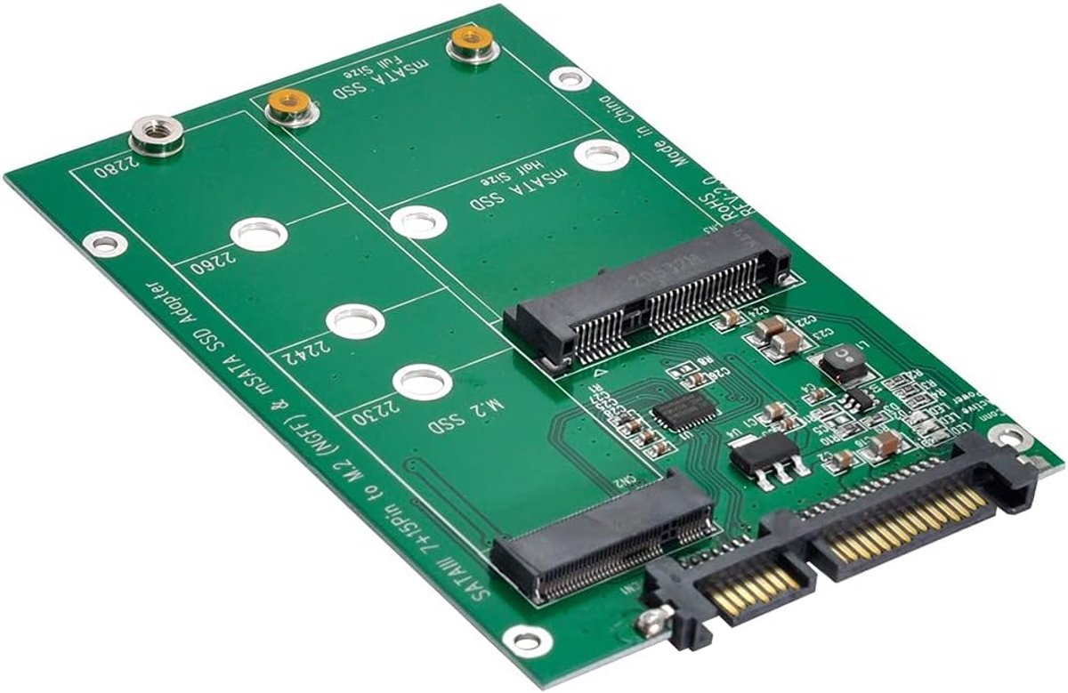 Adapter Converter - M.2 NGFF mSATA - Opslag Uitbreiden - 2-in-1 Combo - 2.5 inch