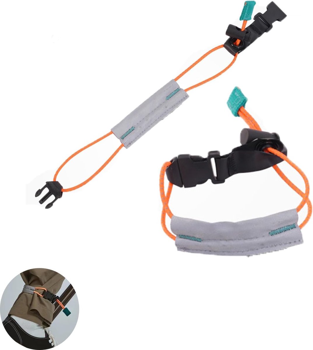 Fiets Beenband - Reflecterende Banden - Veilig Fietsen - Verstelbare Sluiting - 31 cm Lengte - Oranje