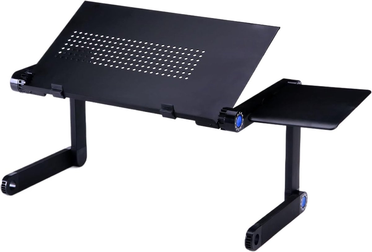 Laptop Bed Bureau - Opvouwbare Tafel - Werken en Ontspannen - 360 Graden Verstelbaar - Tot 16 Inch - Koud Zwart