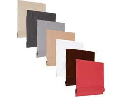 Vouwgordijn - Raambekleding - Woonkamer Decoratie - Lichtdoorlatend Stof - 80 x 175 cm - Rood