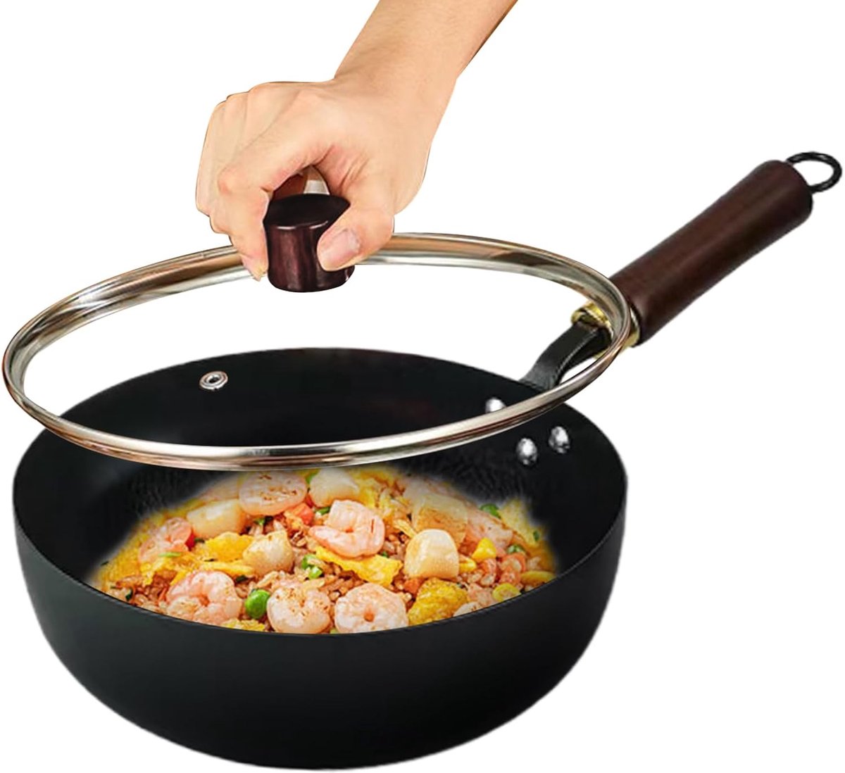 IJzeren Wok - Roerbakpan - Authentiek Koken - Handgesmeed Uniek Ontwerp - 40 cm Diameter