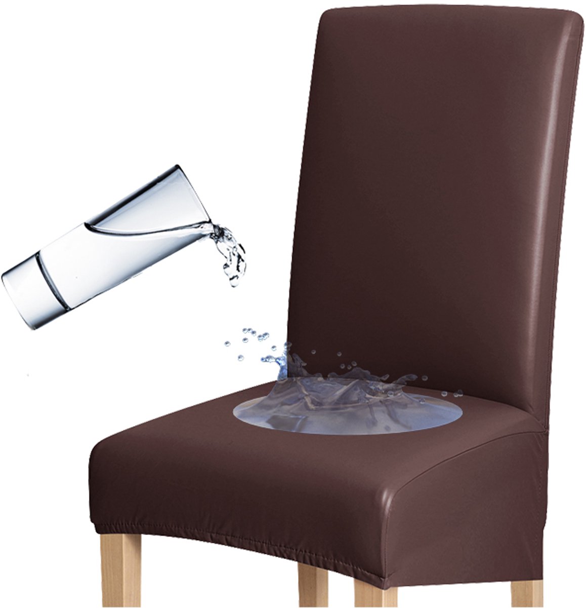 Meble odNowa - Stoelhoezen - XXL - Bruin - Waterdicht Eco-leer