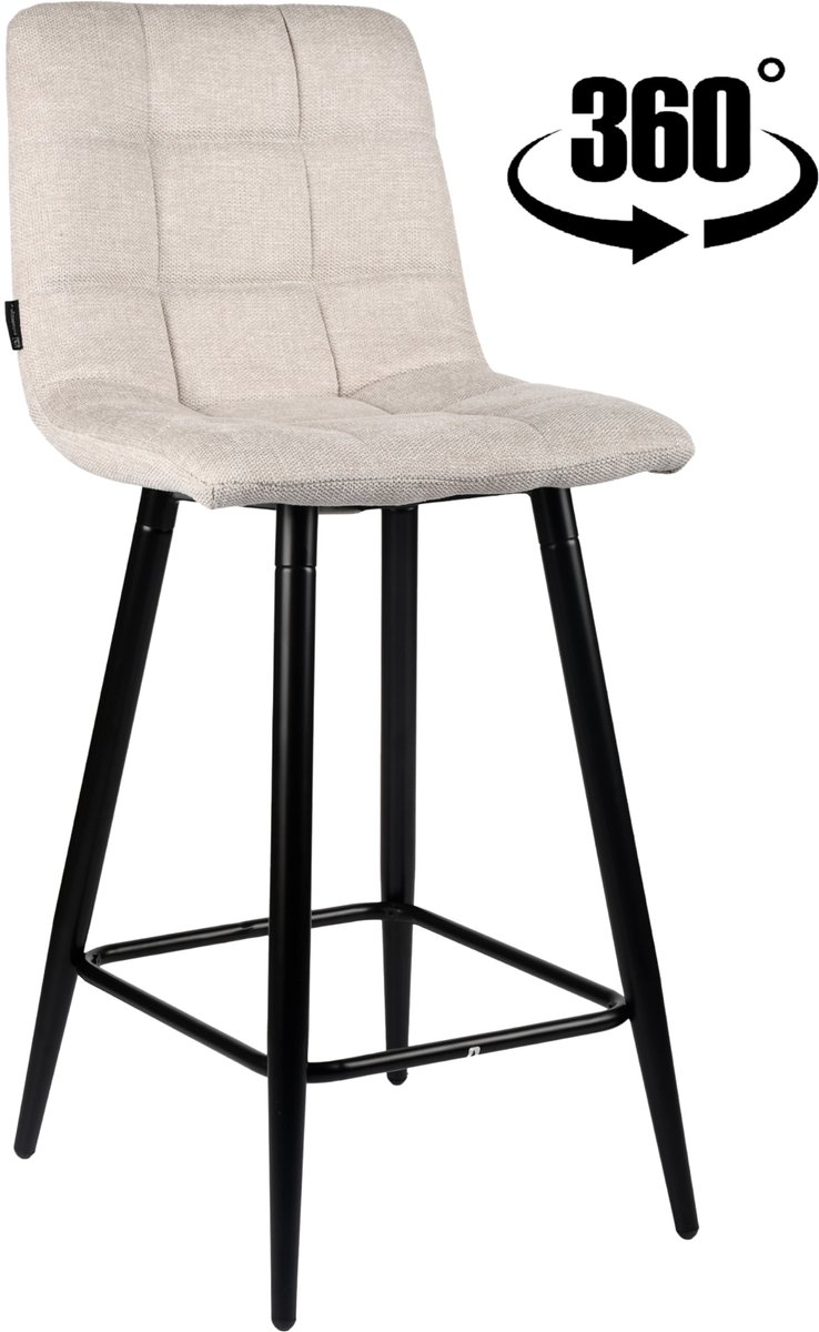ExitoDesign TORE - Barstoel - Beweegbaar - Beige - 65 cm