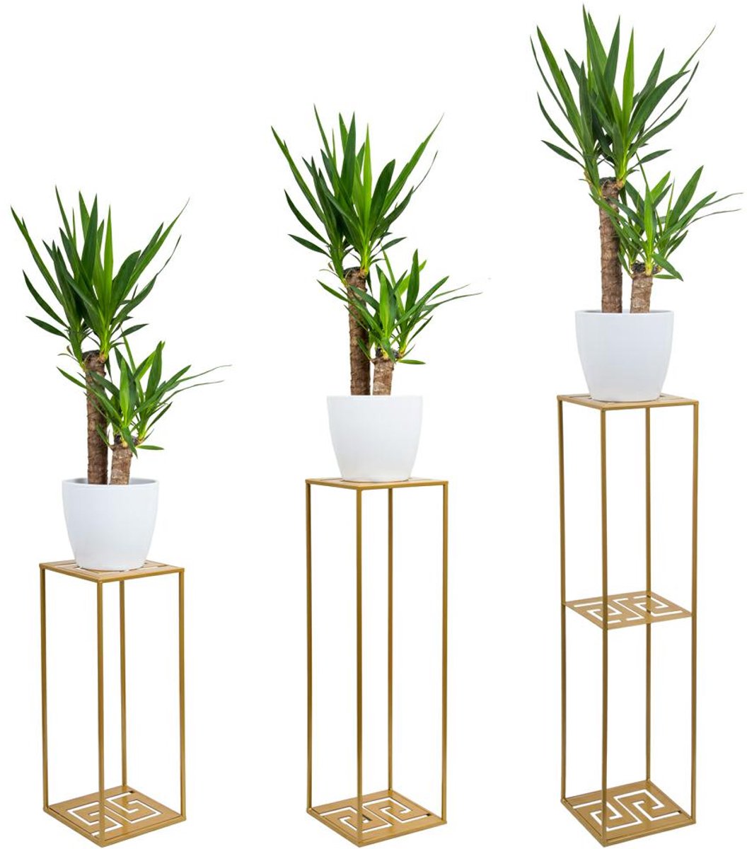 Loft Stijl Plantenstandaard - Metaal - Goud - Modern design - Lichtgewicht - Voor binnen en buiten