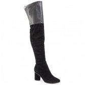 Eva Minge - Dameslaarzen - Zwart - Overknee - Maat 36