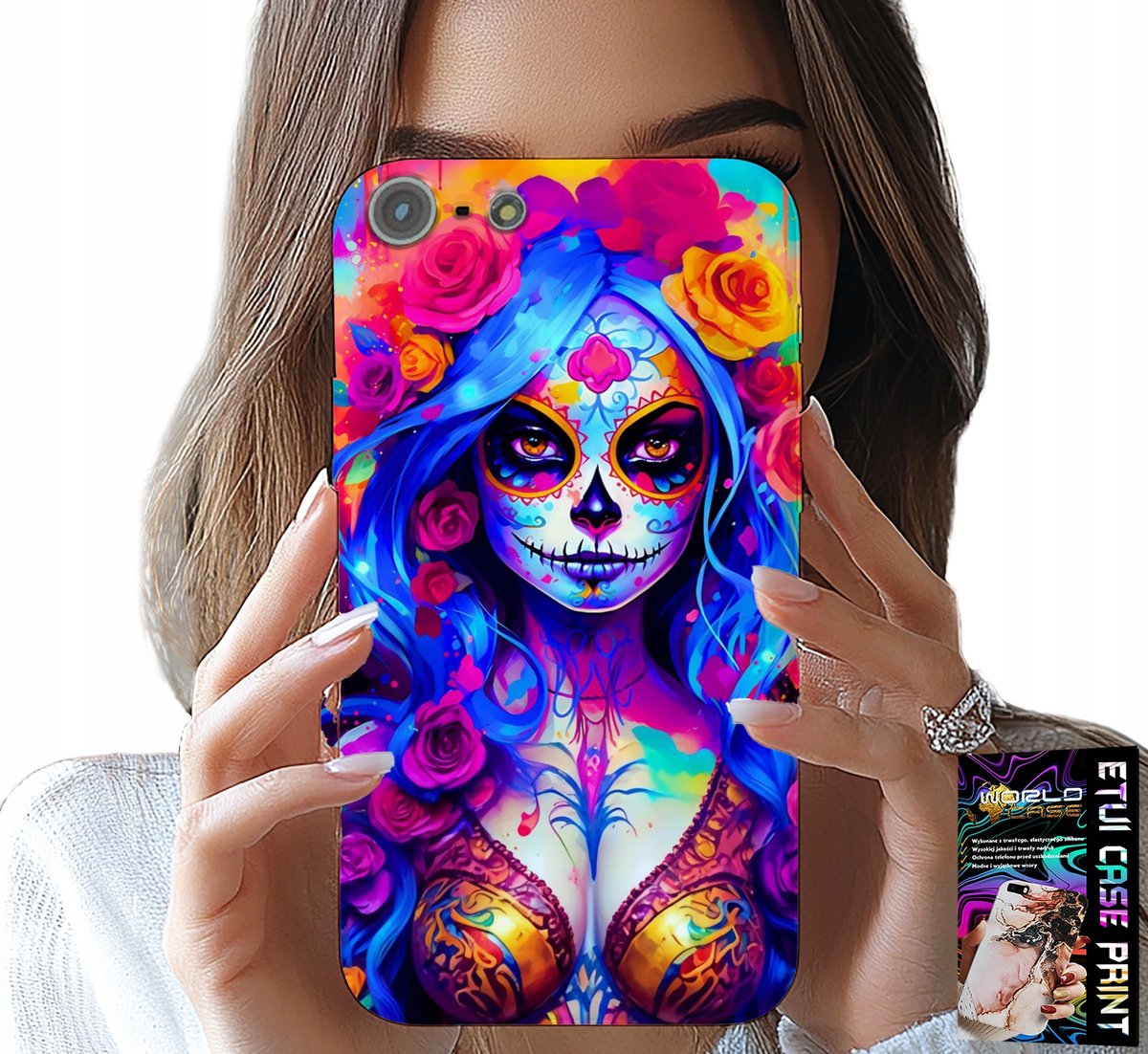 iPhone 5 / 5S / 5C hoesje - Mexicaans, kleurrijk Queen of Death