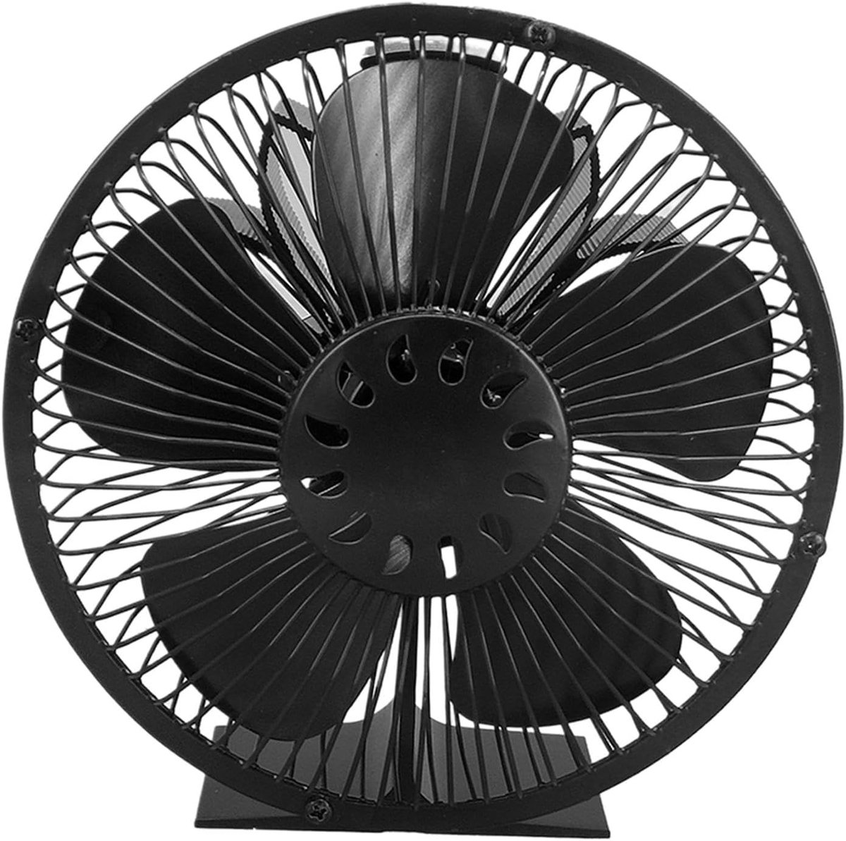 Houtkachel Ventilator - Open Haard Accessoire - Warmte Verdeling - Zelf Aangedreven - 24x17x24 cm - Zwart