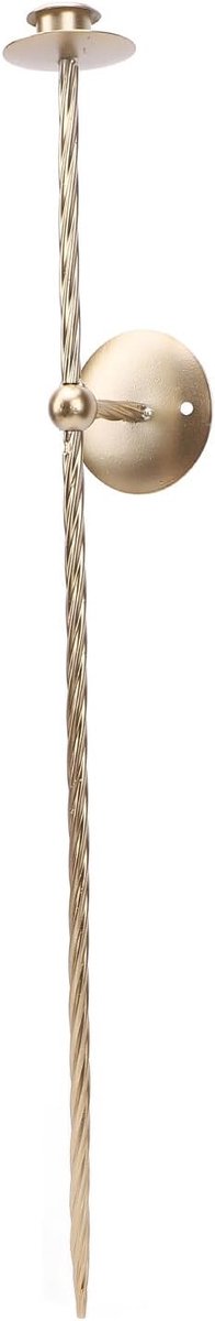 Kaarsenhouder - Kandelaar Muur - Huisdecoratie - Eenvoudige Installatie - 60 cm - Goud