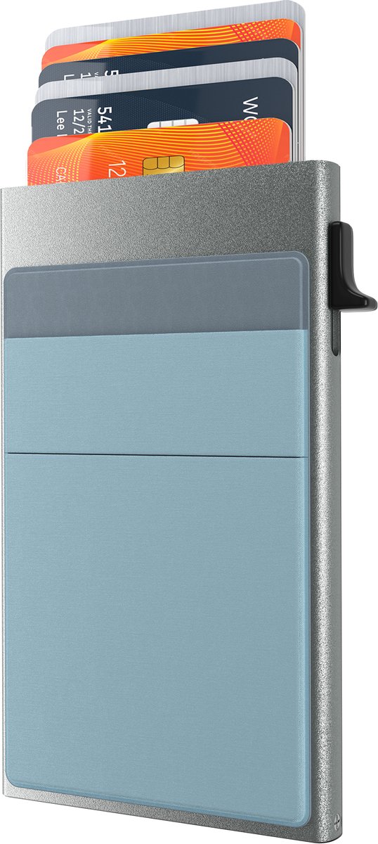 Hëndig Premium Pasjeshouder met Sleeve Mannen Grijs - 9 pasjes + Briefgeld RFID Creditcardhouder Mannen en Vrouwen Uitschuifbaar Portemonnee Inc. Luxe Cadeauverpakking