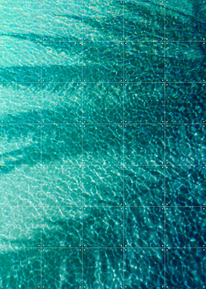 IXXI Crystalline Teal, Angelo Cerantola - 100 x 140 cm - Gratis ophangtool - Grote wanddecoratie en posters - Abstract, Minimalisme, Geometrische