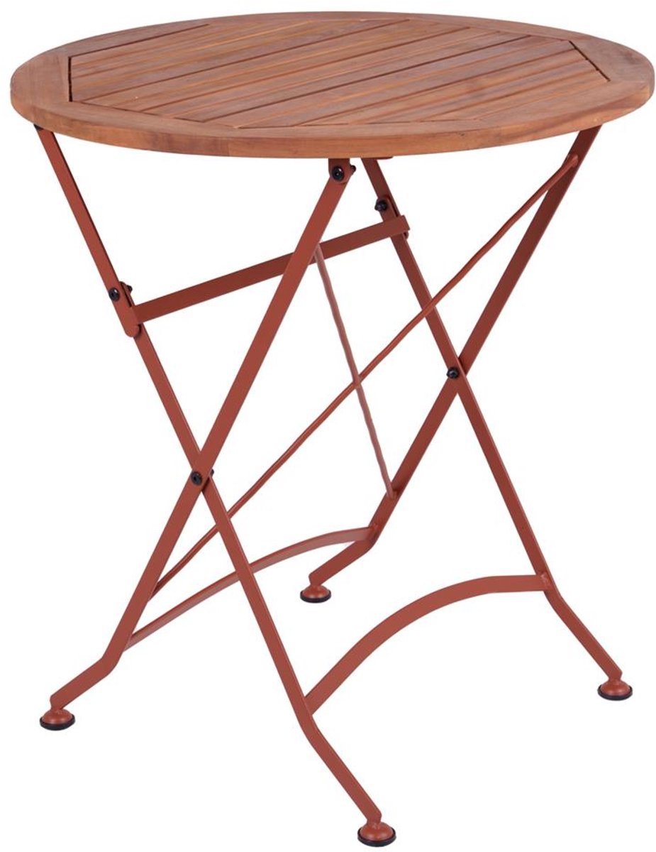 MaximaVida inklapbare ronde tuintafel Toscana Ø 70 cm roestbruin - 100% FSC excellent acacia
