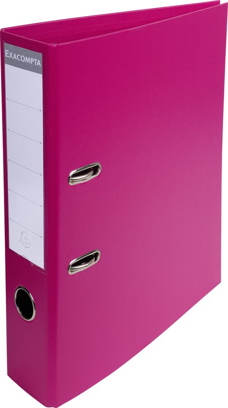Exacompta 10x Classeur à levier PVC A4 dos de 70mm. - Framboise - 53759E