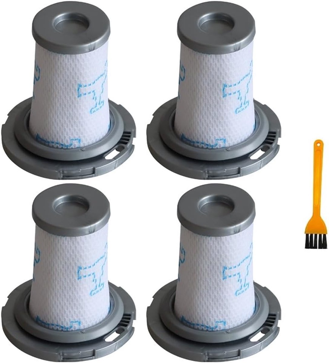 Reservefilter Stofzuiger - Filters Vervangen - Stofzuiger Onderhoud - Wasbaar Ontwerp - 4 Stuks - Zwart