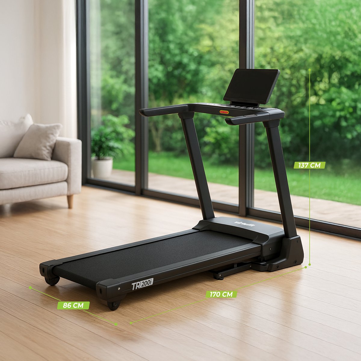 VirtuFit TR200i Loopband 18 km/h Inklapbaar Zwart - afbeelding 2