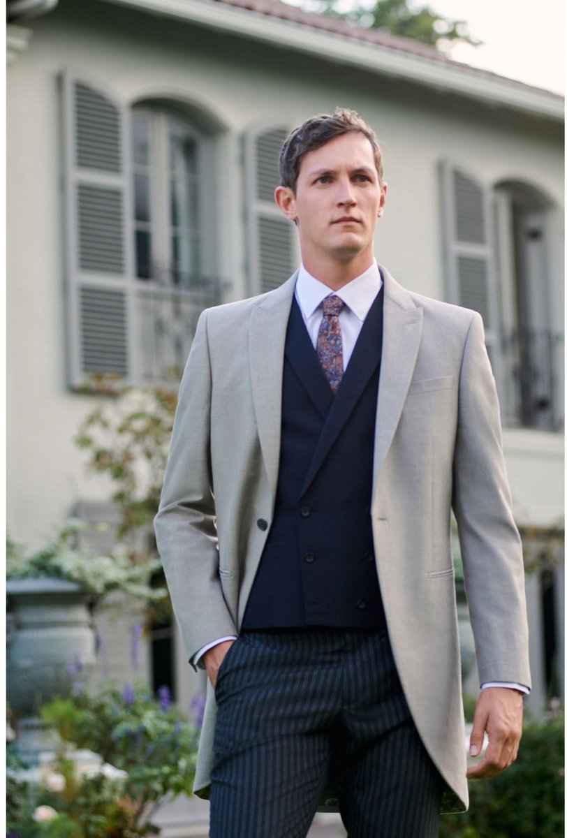 Next - Heren - Slim fit rouwkostuum: broek - Grijs